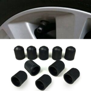 200 PCS Black Tire valve Dust Rubber Cap For Bicycle And Car, Diameter: 10mm(Black), 200 PCS