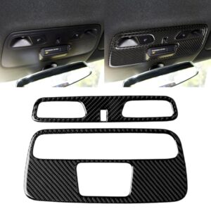 2 in 1 Car Carbon Fiber Dome Light Panel Decorative Sticker for Chevrolet Camaro 2016