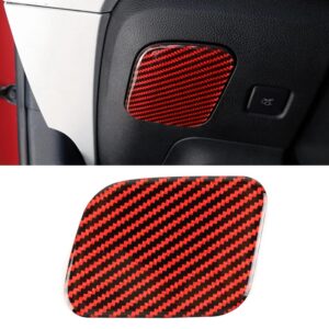 Car Carbon Fiber Main Driving Seat Storage Box Decorative Sticker for Ford Mustang 2015-2020, Left-hand Drive