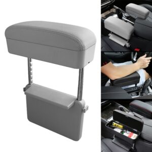Universal Car PU Leather Wrapped Armrest Box Cushion Car Armrest Box Mat with Storage Box, 1pc(Grey), 1pc(Beige), 1pc(Brown), 1pc(Black), 1pc (Black Red), 1pc(Black White)