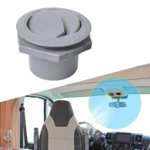 Universal 60mm Round AC Air Outlet Vent for RV Bus Boat Yacht Auto Air Conditioner Vent Replacement Parts Car Accessories, A Style (Grey), A Style (Black)