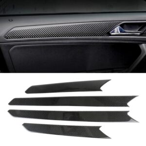 Car Carbon Fiber Door Panel Decorative Sticker for Volkswagen Tiguan L 2019-2021