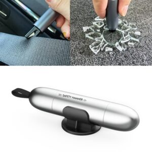 2 in 1 Car Multifunctional Safety Rescue Hammer Life Saving Escape Emergency Hammer Seat Belt Cutter Window Glass Breaker