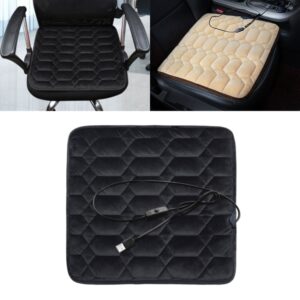 Car USB Seat Heater Cushion Warmer Cover Winter Heated Warm Mat, Style: Square, Square (Black), Square (Coffee), Square (Beige), Square (Red)