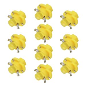 10 PCS B8.4 0.2W DC12V Wedge Instrument Panel COB LED Light Dashboard Gauge Cluster Indicator Lamp Bulb, B8.4 (Yellow Light), B8.4 (Ice Blue Light), B8.4 (Blue Light), B8.4 (Pink Light), B8.4 (Green Light), B8.4 (Red Light), B8.4 (White Light)
