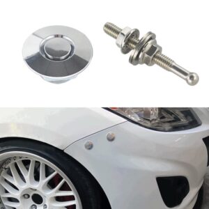 54mm Stainless Steel Quick-pins Push Button Billet Hood Pins Lock Clip Kit, 54mm (Silver), 54mm (Red), 54mm (Blue), 54mm (Black)