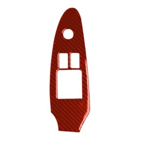 Car Carbon Fiber Main Driving Side Door Lift Control Decorative Sticker for Nissan 370Z / Z34 2009-, Right Drive Low-configured, Main Driving Side Lift Control, Right Drive