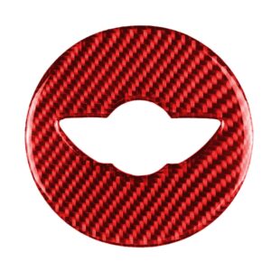 Car Carbon Fiber Steering Wheel Logo Decorative Sticker for BMW Mini Cooper Countryman F60 F55 F56, Left and Right Drive Universal, Steering Wheel Logo F