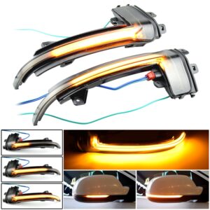 1 Pair For Audi A4 B8.5 Car Dynamic LED Turn Signal Light Rearview Mirror Flasher Water Blinker, For Audi A4 B8.5
