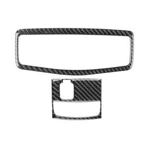 Car Carbon Fiber Roof Front Reading Light without Sunroof Decorative Sticker for Mitsubishi Lancer EVO 2008-2015, Left and Right Drive Universal