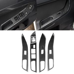 6 PCS Car Carbon Fiber Glass Lift Panel Decorative Sticker for Mitsubishi Lancer EVO 2008-2015, Left Drive
