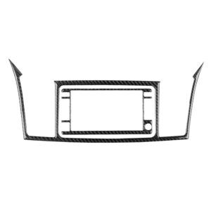 2 PCS Car Carbon Fiber Navigation System Display Decorative Sticker for Mitsubishi Lancer EVO 2008-2015, Left and Right Drive Universal