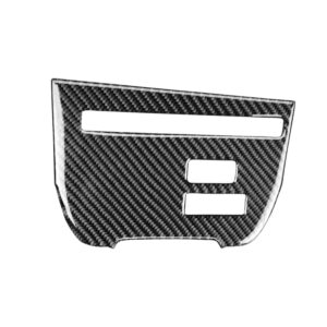 Car Carbon Fiber CD Player Console A Type Decorative Sticker for Nissan GTR R35 2008-2016, Left Drive