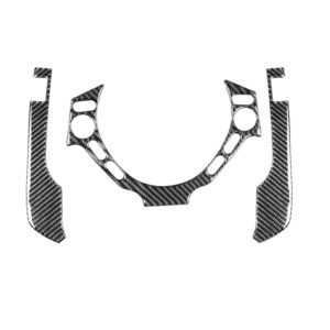 3 PCS Car Carbon Fiber Dashboard Steering Wheel Buttons Decorative Sticker for Nissan GTR R35 2008-2016, Left and Right Drive Universal