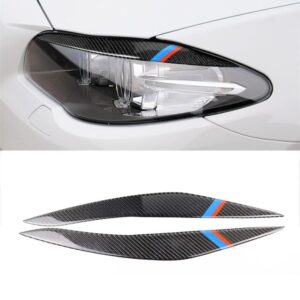 Three Color Carbon Fiber Car Lamp Eyebrow Decorative Sticker for BMW 5 Series F10 2010-2013, Lamp Eyebrow(Three Color), Lamp  Eyebrow