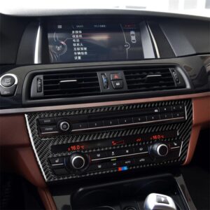 Three Color Carbon Fiber Car CD Panel Center Console Air Conditioning Panel Decorative Sticker for BMW 5 Series F07 5GT 535i 2010-2016, Air Conditioning Panel(Three Color), Air Conditioning Panel