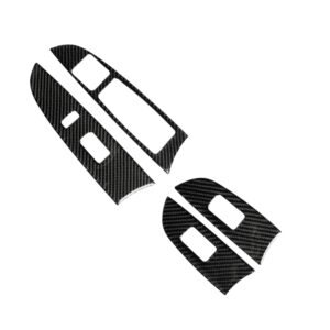 Car Carbon Fiber Window Glass Lift Decorative Sticker for Lexus IS250 300 350C 2006-2012, Right Drive