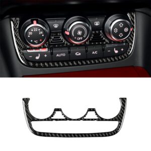 Car Carbon Fiber Air Conditioning Button Decorative Sticker for Audi TT 8n 8J MK123 TTRS 2008-2014, Left and Right Drive Universal