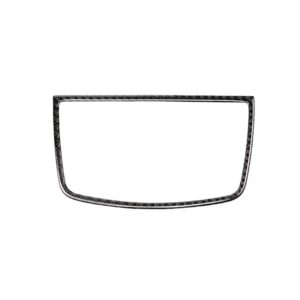 Car Carbon Fiber Solid Color Dashboard Horn Frame Decorative Sticker for BMW E70 X5 / E71 X6 2008-2013, Left and Right Drive Universal