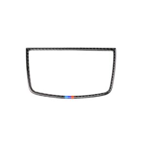 Car Carbon Fiber Tricolor Dashboard Horn Frame Decorative Sticker for BMW E70 X5 / E71 X6 2008-2013, Left and Right Drive Universal