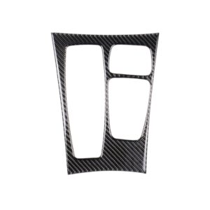 Car Carbon Fiber Solid Color Gear Panel Decorative Sticker for BMW X5 2008-2013 / X6 2009-2014, Low-level Configuration Left Drive