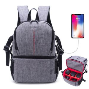Multi-functional Waterproof Nylon Shoulder Backpack Padded Shockproof Camera Case Bag for Nikon Canon DSLR Cameras