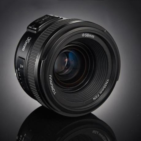 YONGNUO YN35MM F2N 1:2 AF/MF Wide-Angle Fixed/Prime Auto Focus Lens for Nikon DSLR Cameras, YN35mm F2N