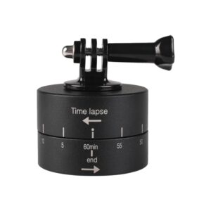 360 Degree Auto Rotation 60 Minutes Time Lapse Stabilizer Tripod Head Adapter for GoPro, 60 Minutes