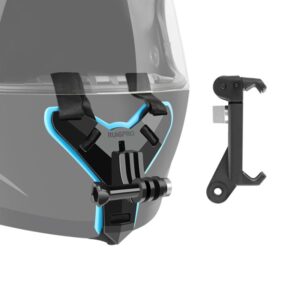 Helmet Belt Mount + Phone Clamp Mount for GoPro, Insta360, DJI and Other Action Cameras