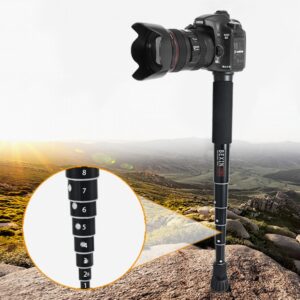BEXIN P308C Portable Travel Outdoor DSLR Camera Aluminum Alloy Monopod Holder, P308C