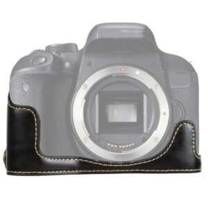 1/4 inch Thread PU Leather Camera Half Case Base for Canon EOS 77D / 800D, For Canon  EOS 77D, For Canon EOS 77D