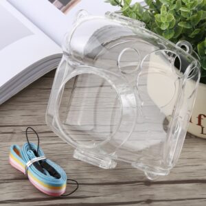Protective Crystal Shell Case with Strap for FUJIFILM instax mini 7S, For FUJIFILM instax mini 7S