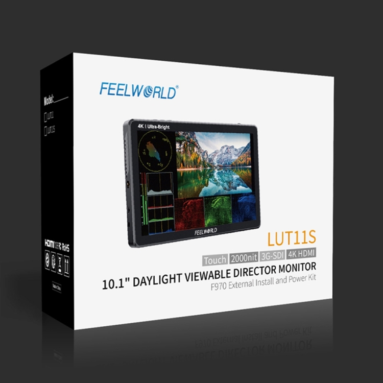 FEELWORLD LUT11S 10.1 inch Ultra High Bright 2000nit Touch Screen DSLR Camera Field Monitor, 3G-SDI 4K HDMI Input Output 1920 x 1200 IPS Panel, LUT11S - Image 13