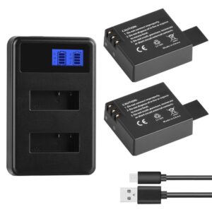 SJCAM SJ7000 / SJ6000 / SJ5000 / SJ4000 Battery LCD Screen Dual Batteries Charger, Displays Charging Capacity, For SJCAM SJ7000