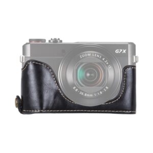 1/4 inch Thread PU Leather Camera Half Case Base for Canon G7 X Mark II, For Canon G7X2