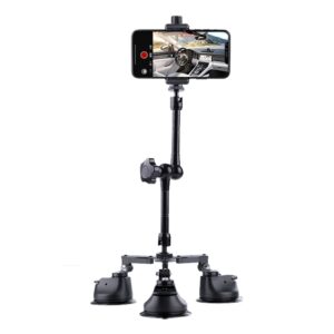 Tri-leg Suction Cup Articulating Friction Magic Arm Phone Clamp Mount, Tri-leg Suction Cup Magic Arm