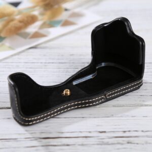 1/4 inch Thread PU Leather Camera Half Case Base for Canon EOS M3, For Canon M3