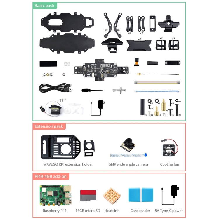 Waveshare WAVEGO 12-DOF Bionic Dog-Like Robot, Extension Pack, Extension Pack - Image 5