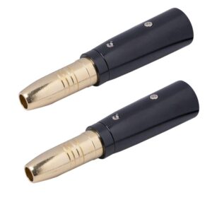2 PCS LZ1164G Gilded 6.35mm Female to XRL Male Audio Adapter Microphone Stereo Speaker Connector
