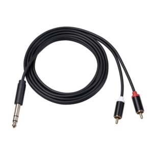 3685 6.35mm Male to Double RCA Male Stereo Audio Cable, 1.5m, 3m, 5m
