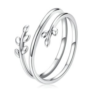 S925 Sterling Silver Multi-loop Wicker Women Open Ring