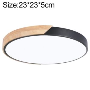 Wood Macaron LED Round Ceiling Lamp, White Light, 23cm, 30cm, 40cm, 50cm, 60cm