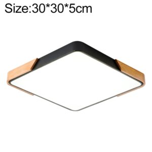 Wood Macaron LED Square Ceiling Lamp, 3-Colors Light, 30cm, 40cm, 50cm, 60cm
