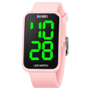 SKMEI 1873 PU Strap Waterproof LED Electronic Watch