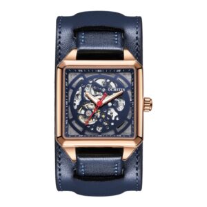 Ochstin 7237 Business Leather Wrist Wrist Waterproof Luminous Skeleton Mechanical Watch