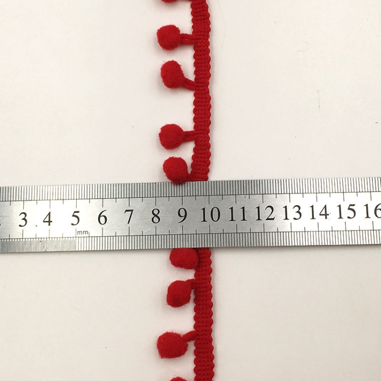 20 Yards Pompom Lace Ribbon Fur Ball Trim For Craft DIY Curtain Home Decorative Clothes Sewing Accessories, 1CM - Image 3