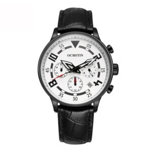 Multifunctional Quartz Men Leather Watch, Ochstin 6050B