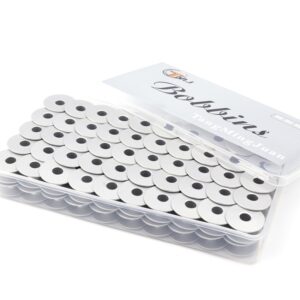 100 PCS Electric Sewing Machine Spools Shuttle Core Bobbins Storage Needlework Tool Accessory, Aluminum, Color Plastic