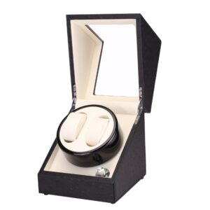 5 Gear Mechanical Automatic Watch Box Electric Motor Watch Shaker, US Plug, 5 Gear, Ostrich Pattern, White, 5 Gear, Crocodile Pattern, White, 5 Gear, Ostrich Pattern, Black, 5 Gear, Crocodile Pattern, Black