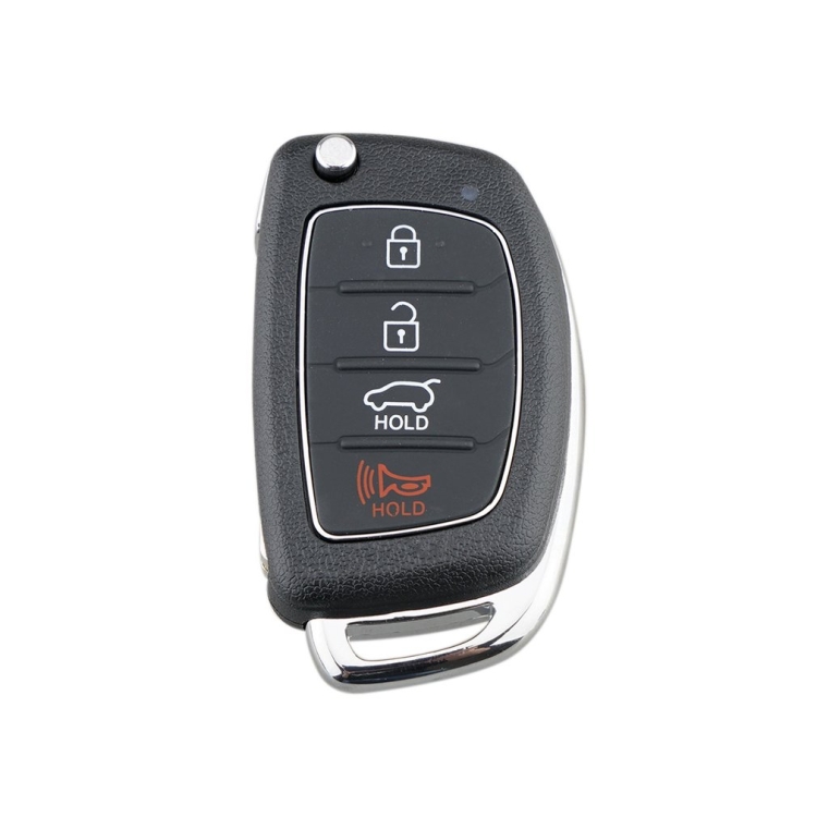 4-button Folding Car Key Shell with Metal Edge Solaris ix35 ix4 Santa For Hyundai Sonata 2014-2017 / Tucson 2016-2019 / Santa Fe 2013-2016